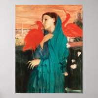 Jovem mulher com Ibis Fine Art por Edgar Degas