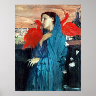 Pôster Jovem mulher de Edgar Degas com íbis