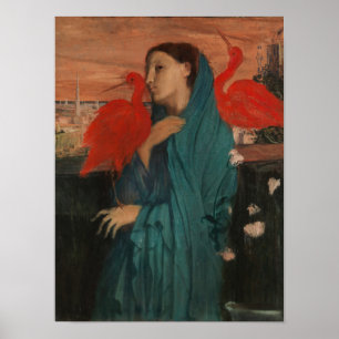 Poster Jovem mulher de Edgar Degas   com íbis