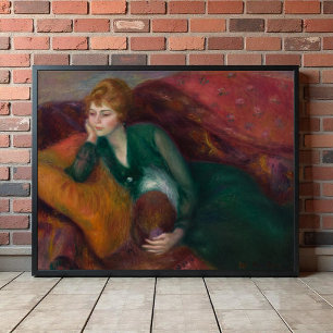 Poster Jovem Mulher em Verde, William James Glackens