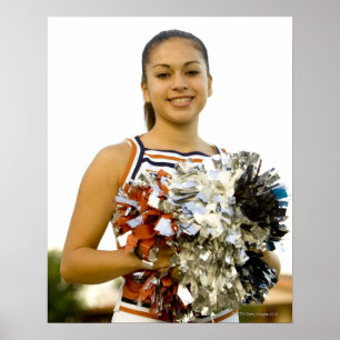 Pôster Jovem mulher no uniforme cheerleading