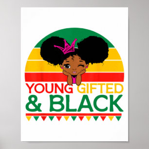 Poster Jovem Negro Talentoso Dashiki Orgulho Africano His