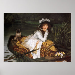 Poster Jovem senhora em um barco
