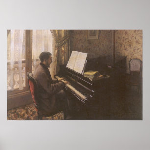 Poster Jovem Tocando Piano por Gustave Caillebotte