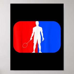 Poster Jovens jogadores de Badminton Homens Mulheres Esma