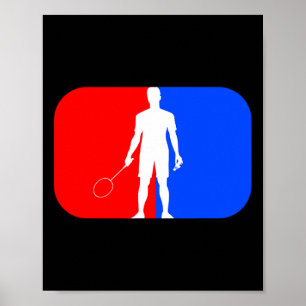 Poster Jovens jogadores de Badminton Homens Mulheres Esma