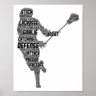 Poster Jovens Jovens Jovens Jogadores de Lacrosse Meninos