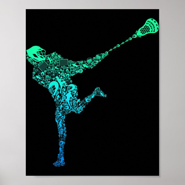 Poster Jovens Jovens Jovens Jogadores de Lacrosse Meninos (Frente)