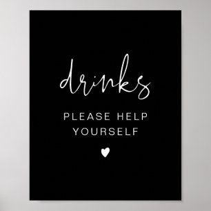 Poster JOVI Black Edgy Modern Drinks Bar