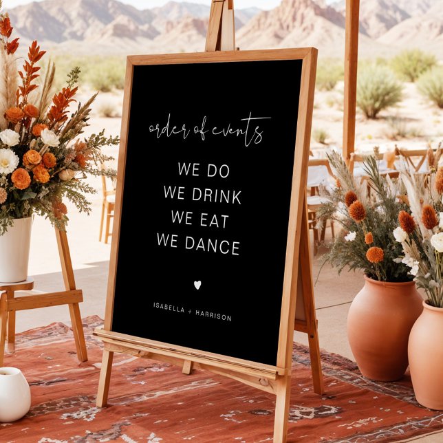 Poster JOVI Black Edgy Ordem de Casamento dos Eventos Pos (Criador carregado)