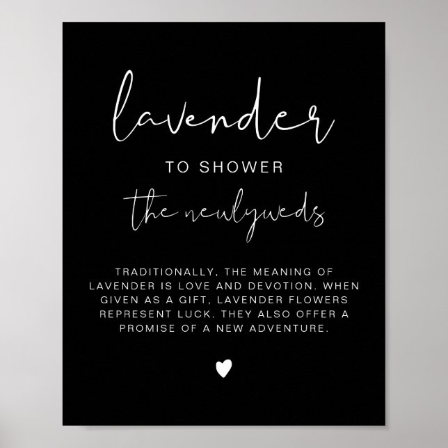 Poster JOVI Lavanda Negra Sinal de Casamento (Frente)