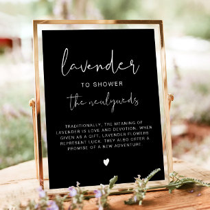 Poster JOVI Lavanda Negra Sinal de Casamento