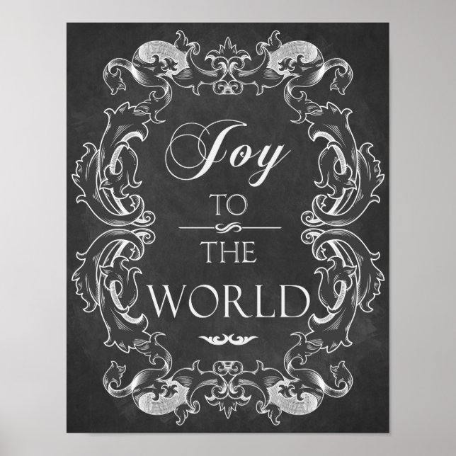Pôster Joy De Quadro De Natal Ao Mundo Cita Arte (Frente)