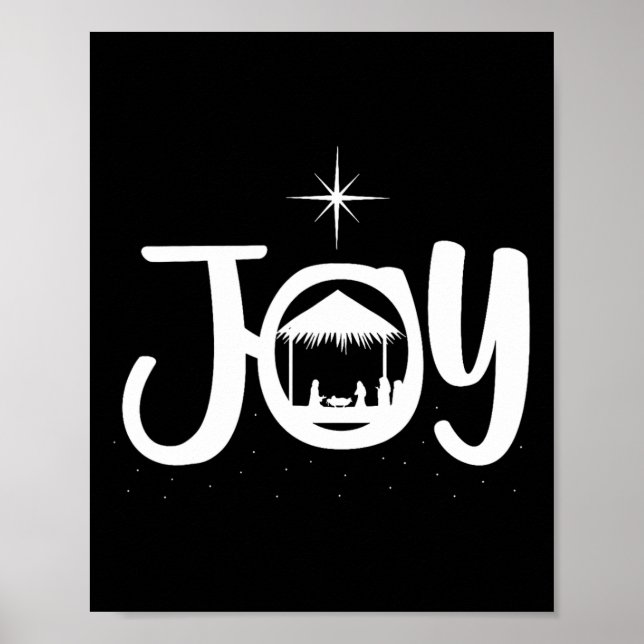 Poster Joy Jesus Natividade Cena de Natal Legal Chris (Frente)