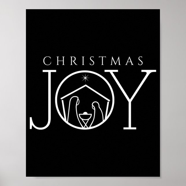 Poster Joy Nativity Christian Religious Christmas  (Frente)