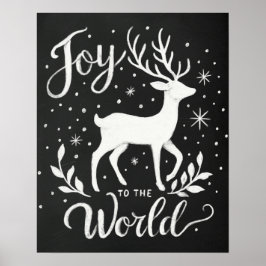 Poster Joy para o quadro especial da Reindeer de Natal