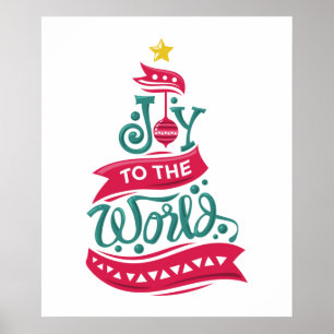 Poster Joy to the World Christmas Quote Typography