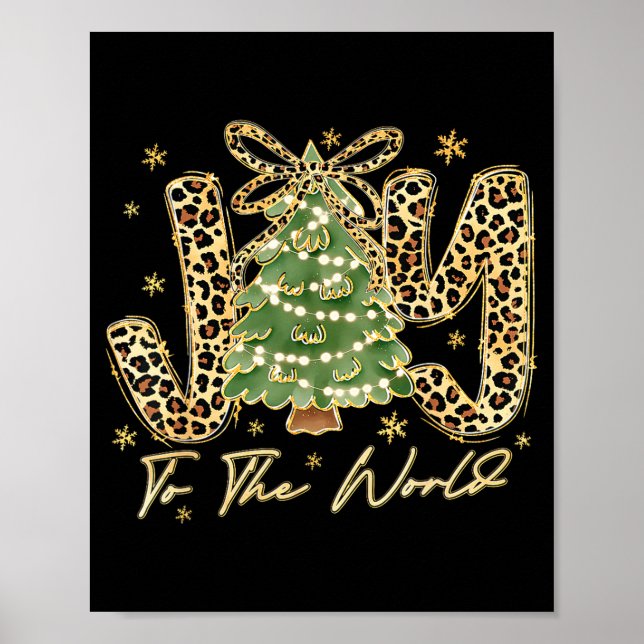 Poster Joy To The World Jesus Christian Christmas Xmas Tr (Frente)