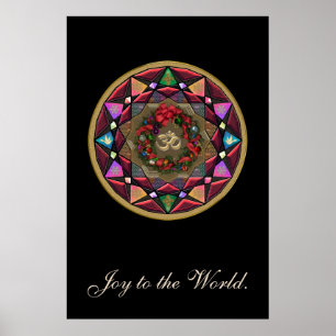 Pôster Joy to the World OM Mandala