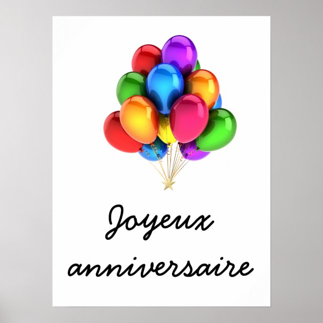 Poster Joyeux aniversaire (Frente)