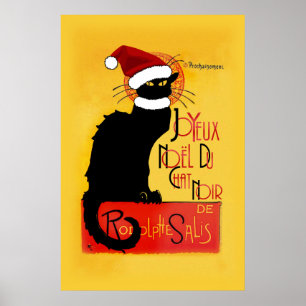 Pôster Joyeux Noël Du Chat Noir