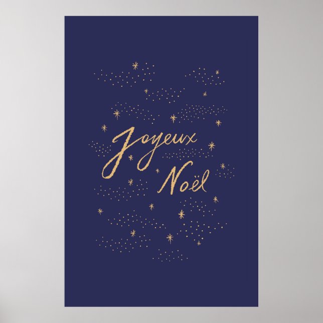 Poster Joyeux Noel - Feliz Natal Francês (Frente)