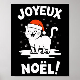 Poster Joyeux Noël Khao Manee Papais noeis de Natal Branc