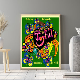 Poster Joyful Whimsy: Uma Celebração da Positividade