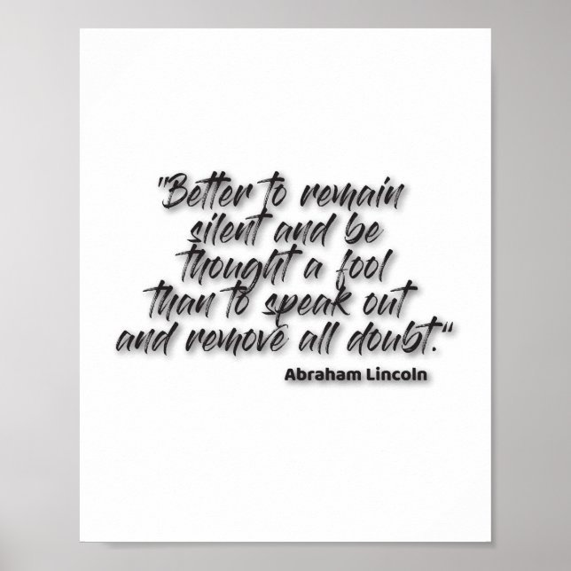 Poster JSR 1. "É melhor ficar calado e ser pensado como.. (Frente)