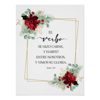 Pôster Juan 1:14 Spanish bible verse