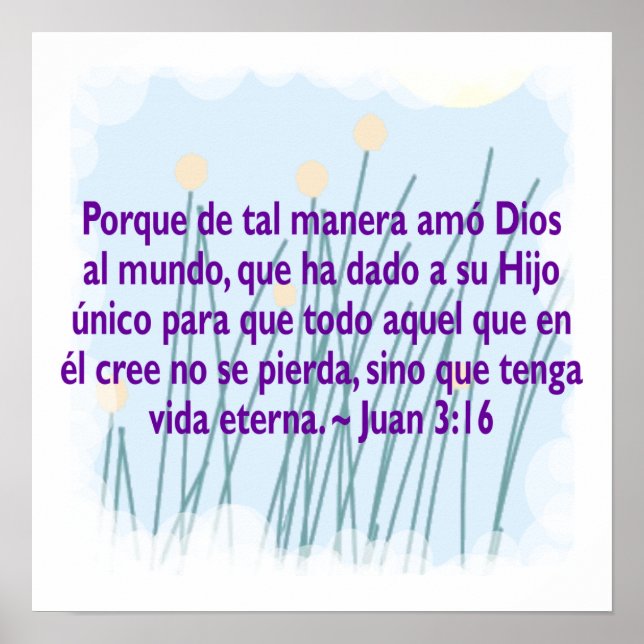 Pôster Juan 3:16 (Frente)