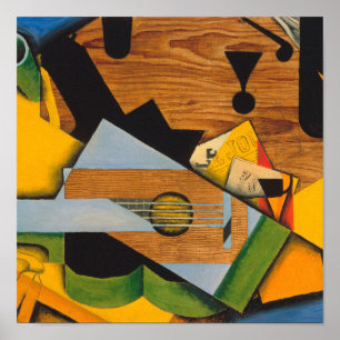 Poster Juan Gris - A Vida Continua Com Um Violão