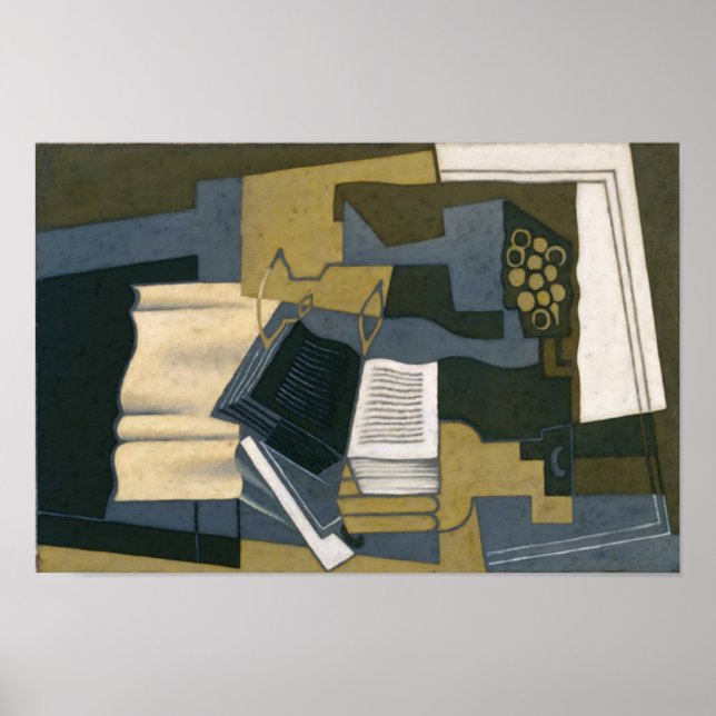 Pôster Juan Gris Carafe and Book (Frente)