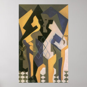 Poster Juan Gris - Harlequin com mesa