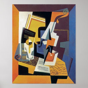 Pôster Juan Gris - Violino e Copo - Arte Abstrata