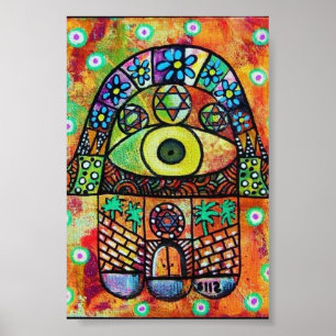 POSTER JUDAICA HAMSA A CIDADE
