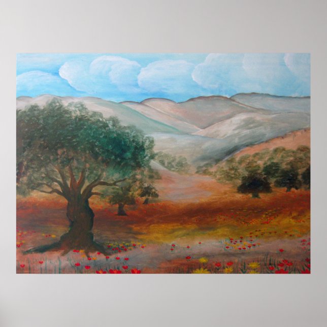 Poster Judea Hills, Ben Shemen Forest, Israel. (Frente)