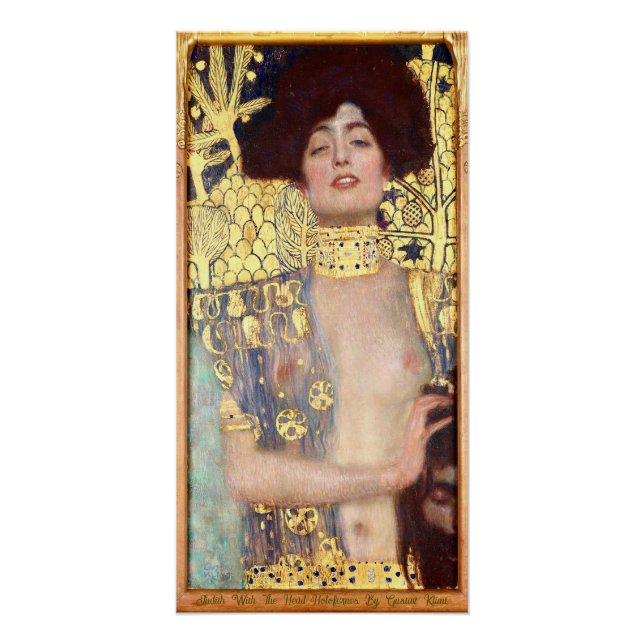 Pôster Judith Com A Cabeça Holofernes De Gustav Klimt (Frente)