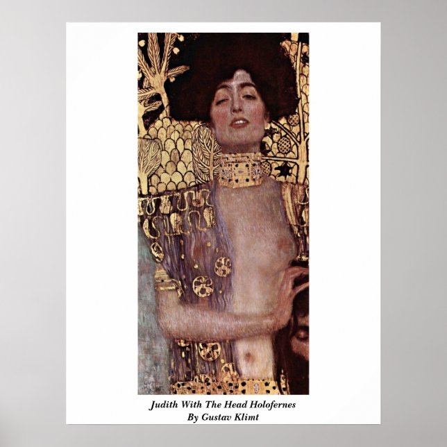 Pôster Judith Com A Cabeça Holofernes De Gustav Klimt (Frente)