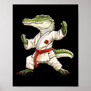 Poster Judô Crocodilo Natureza Kickboxing Taekwondo Artes