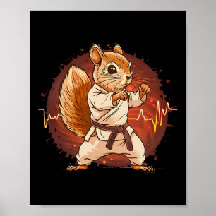 Poster Judo Esquilo Batida do Coração Kickboxing Taekwond