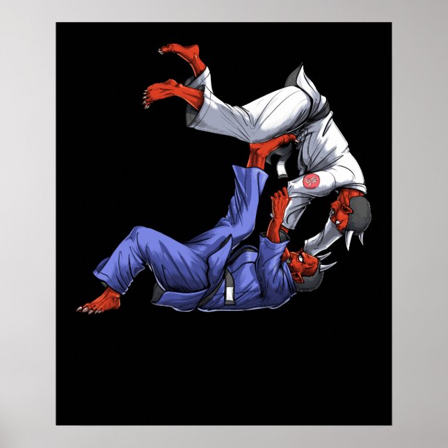 Poster Judo Wrestling Demons Oni (Frente)