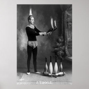 Pôster Juggler quente, 1900s adiantados