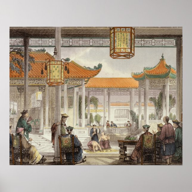 Pôster Jugglers a apresentar no Tribunal de um Mandarim (Frente)