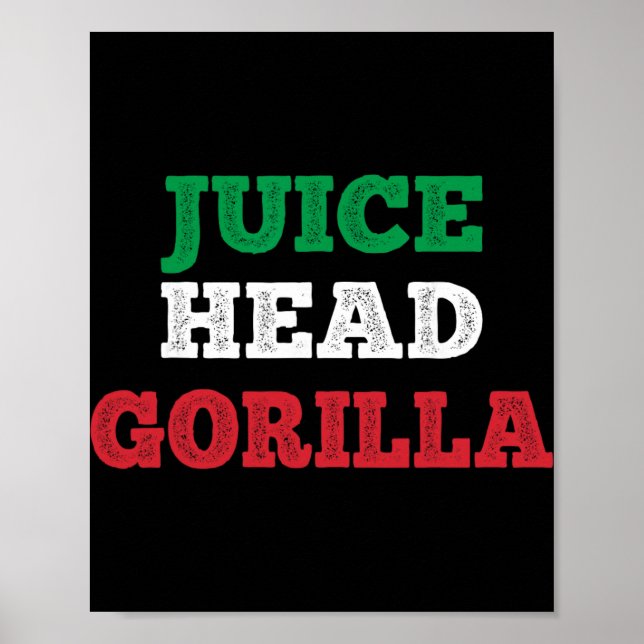 Poster Juicehead Gorilla New Jersey Garden Nj Shore Itali (Frente)