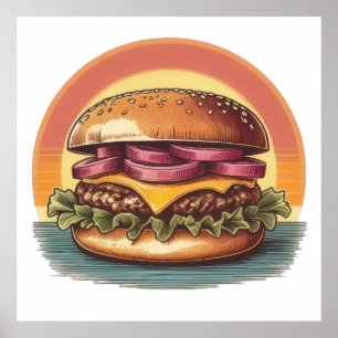 Poster Juicy Burger Delight