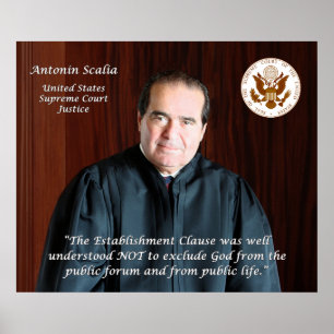 Poster Juiz do Tribunal Supremo Antonin Scalia & selo da