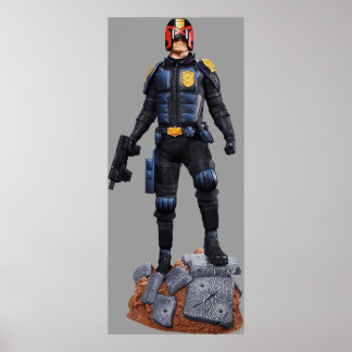 Poster juiz dredt comic charcter herói