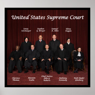 Pôster Juizes do Tribunal Supremos dos Estados Unidos