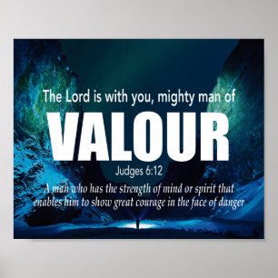Poster Juízes VALOR Mighty Man 6:12 Cristãos